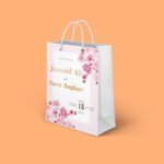 Pink Floral Wedding Bag Pakistan – Custom Printed Favour Bags from Rs.180