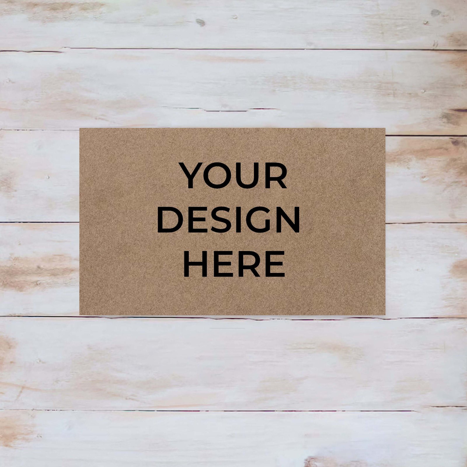 2 Kraft Brown Rectangle Stickers - Image 1