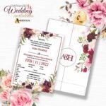 Vellum Covered Floral Wedding Card