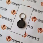 Metal Keychain Black Round