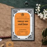 Black & Orange Combo Wedding Invitation Card