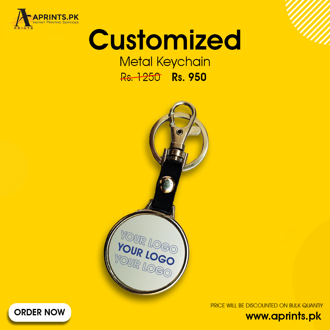 KEYCHAIN3 Metallic Keychain Leather Round - Image 1