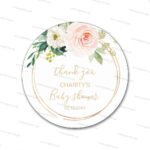 Announcement Floral Sticker