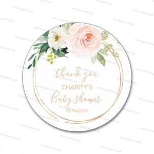 Announcement Floral Sticker