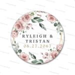 Floral Wedding Sticker