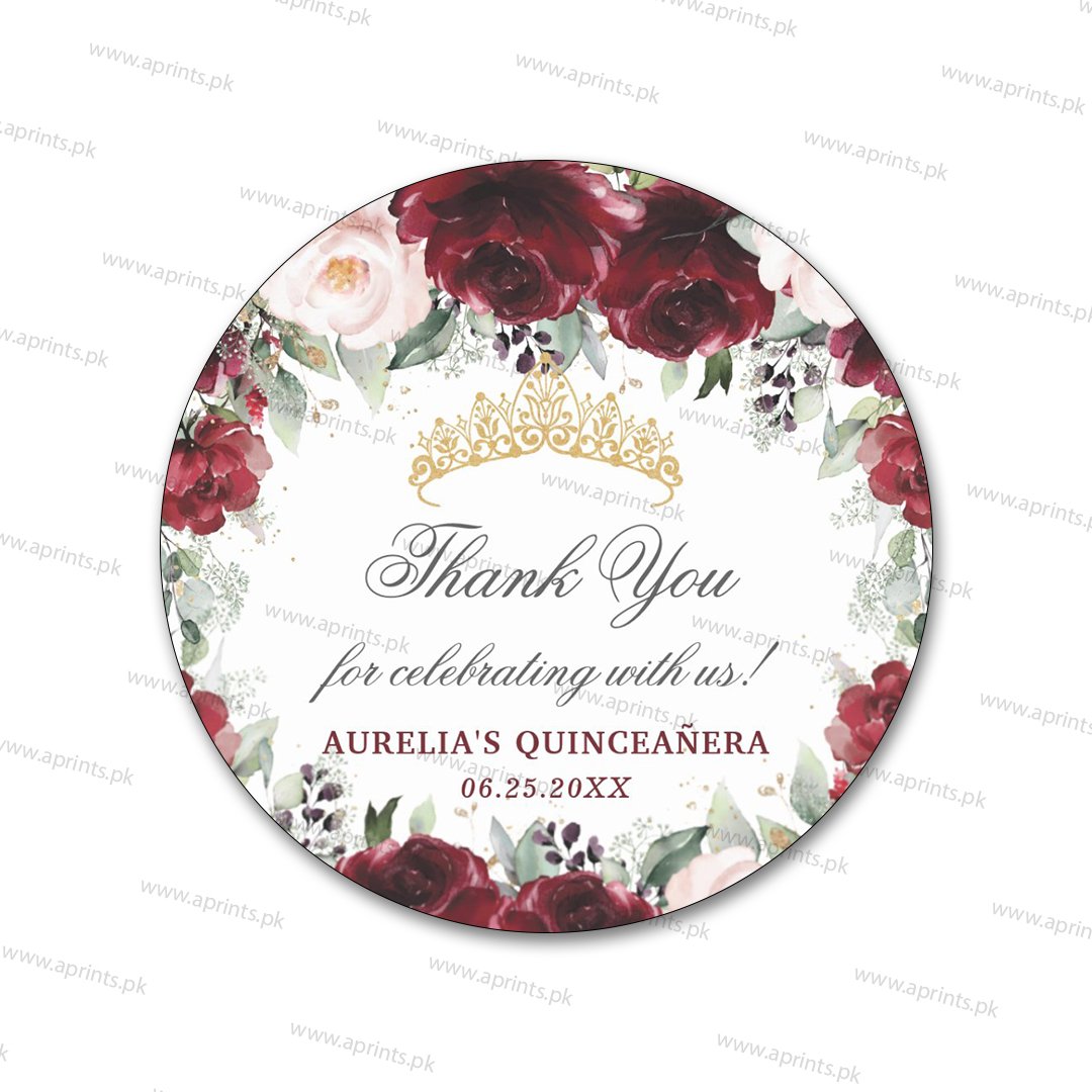 St18 Red Floral Sticker