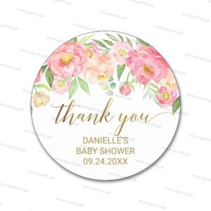 Pink Floral Stickers