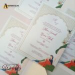 Pearl Peacock Mughal Classic Wedding Card - Image 6