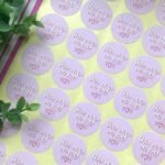 Couple Date Floral Sticker - Image 2